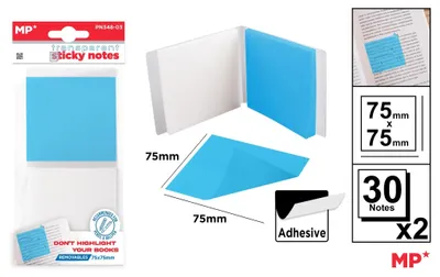 Zdjęcie produktu dla Przezroczyste karteczki samoprzylepne 75 x 75 mm, 60 sztuk