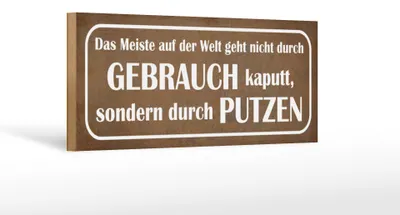 Produktbild von Holzschild Spruch 27x10cm das Meiste auf der Welt geht