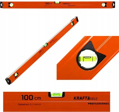 Zdjęcie produktu dla Poziomica Aluminowa Libella Kraft&Dele 1 m 100 cm