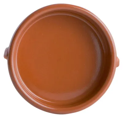 Tontopf-Schale 40 cm, Steingut, braun, ofenfest