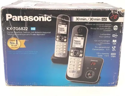 Obrázok produktu pre Panasonic KX-TG6822GB, DECT telefón, 120 položky, ID volajúceho, Čierna, Strieborná