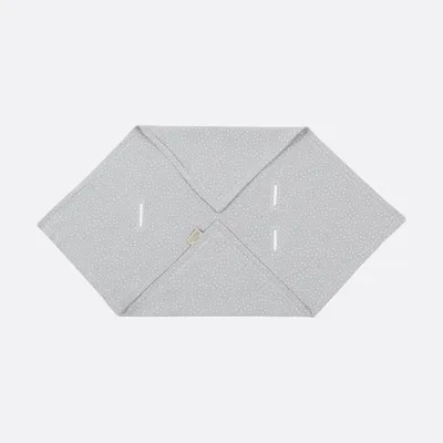 Produktbild von KraftKids Babydecke für Babyschale Sommer Musselin grau Punkte 75 cm x 75 cm