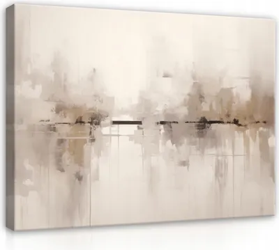 Produktbild von Leinwandbilder Abstrakt Loft beige 60x40 cm groß Modern Bilder Bild auf Leinwand Leinwandbild Wandbilder Wandbild Wohnzimmer Schlafzimmer