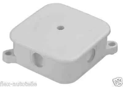 Produktbild von Aufputz-Verteilerdose Verteiler 4-Fach 8,5 x 3cm Abzweig Dose Grau Kabelabzweig
