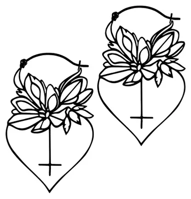 Produktbild von Wildcat Ohrringe - Dahlia Hoops - Metal noir - Chirurgenstahl 316L - wasserfest, langlebig, hautverträglich, Schwarz