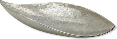 Produktbild von Metall Dekoschale deluxe silber 20 x 54cm Tisch-Deko Obstschale Schlüsselablage
