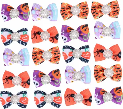 Image de 25PCS Animaux de compagnie Noël Halloween Décoration Festivals Accessoires Ornement pour chats chiens