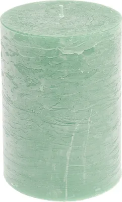 Produktbild von Hochwertige durchgefärbte Stumpenkerzen Hellgrün 85x120mm 2er Set - Hochzeit, Adventskranz, Dekoration, 2 Stück