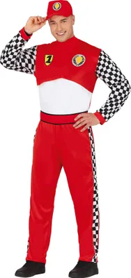 A man wearing a racing costume.