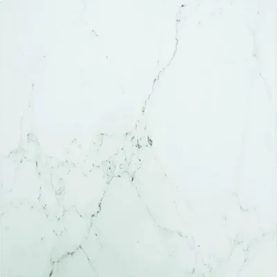 Obrázek produktu pro The Living Store Stolová deska bílá 50x50 cm 6 mm tvrzené sklo mramorového vzhledu