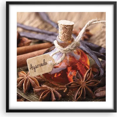 Produktbild von Gerahmtes Poster - Schwarzer Rahmen - Ayurwenda Anis Vanille - 50x50 cm - Wand Bild - Wanddeko - Wandbilder - Kunstposter - Wandposter - Bilderrahmen - Bilder - Kunstdruck - Wandbild - P2BAC50x50-4182