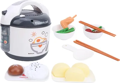 Produktbild von Kinder Reiskocher Spielzeug Kunststoff Simulation Kinder Küche Kochgeräte Spielzeug SetGrau