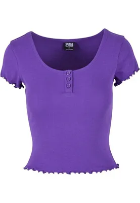 Immagine prodotto di Maglietta da donna Urban Classics Ladies Rib Babylock Tee realviolet - 5XL
