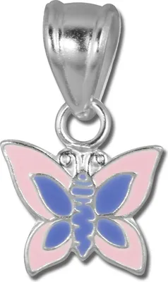 Produktbild von Teenie-Weenie Kinder-Schmuck Anhänger Schmetterling 925 Silber rosa SDH8102A