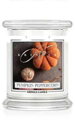 Productafbeelding van Kringle Candle, geurkaars in pot, medium formaat, aroma: pompoen en peperkorrels