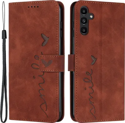 Produktbild von Samsung Galaxy A54 Hülle - Coverup Smile Klapphülle - Braun