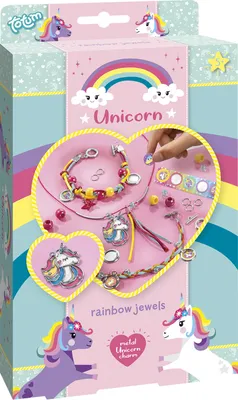 Zdjęcie produktu dla Totum Unicorn Rainbow Jewels, Zestaw do robienia biuterii dla dzieci, 5 lat(a), Wielobarwny