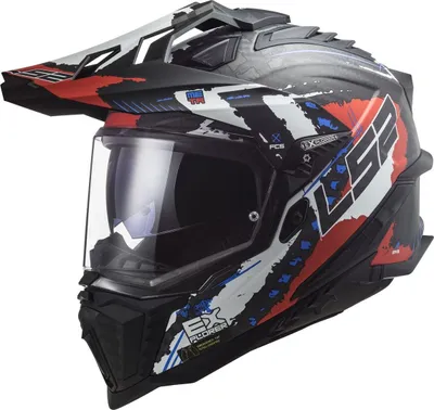 Produktbild von LS2 MX701 Explorer C Extend Carbon Motocross Helm (Black Matt/Red,S  (55/56))