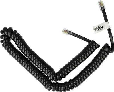 Produktbild von vhbw Spiralkabel RJ10 Ersatz für Unify V30146-H4010-L589 für Festnetztelefon, Telefonhörer, Telefon - Telefonkabel