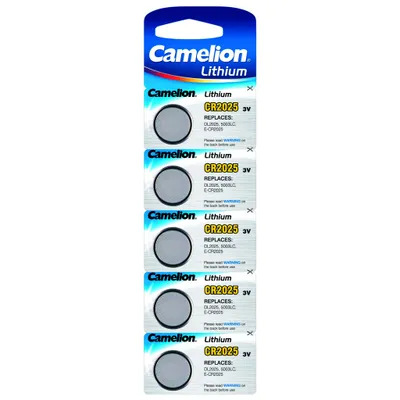 Immagine prodotto di Pila a bottone CR2025 - LITIO - 3,0V - 170mAh (5 pz./blister)