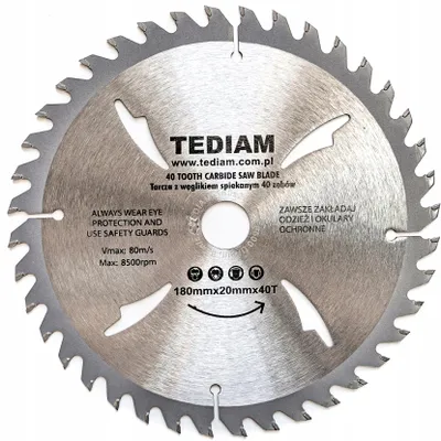 Produktbild von TEDIAM Sägeblatt für Holz 185mm 60Z Hartmetallbestückt