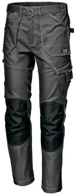 Immagine prodotto di Pantaloni da lavoro da uomo Sir Safety Gemini in tela elasticizzata con rinforzi in Cordura sulle ginocchia, taglia 46, grigio