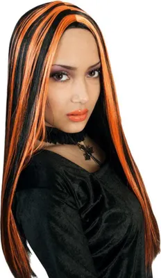 Produktbild von FRIES&SÖHNE Perücke Hexe schwarz/orange  0 0 0