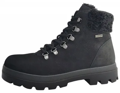 Image de Imac - Bottines à lacets pour femmes, couleur noire, style décontracté