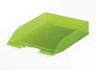 Produktbild von Briefablageschale Basic A4 transluzent lindgrün Packung mit 6 Stück