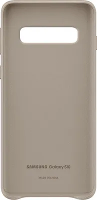 Image de Coque pour Samsung Galaxy S10 Premium Cuir Grise Samsung