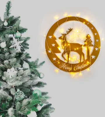 Immagine prodotto di Wallity, XMASGOLD - 032, Scultura da parete, oro, 100 % METALLO, 60 x 60 cm