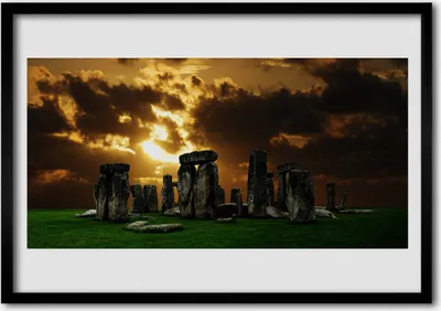 Produktbild von Bild 70x50 MDF-Rahmen Wandkunst Steine ​​Landschaft