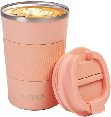 Produktbild von Thermobecher 380ml Edelstahl rosa doppelwandig