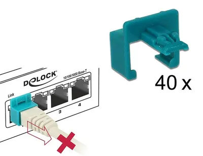 Productafbeelding van DeLOCK 86446 DeLOCK RJ45 Secure Clip         40 Stück