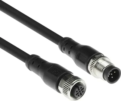 Produktbild von ACT SC3503, 5 m, M12, M12, Männlich/Weiblich, Schwarz, Kupfer