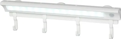 Produktbild von LED Sensorleuchte Garderobenleiste mit Bewegungsmelder Dämmerungssensor 4 Haken