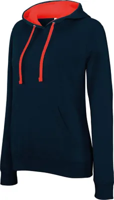 Produktbild von Kariban UNI Hoodie Kapuzenpullover Pullover Sweatshirt Sweatjacke, Größe:M, Farbe:Navy/Red