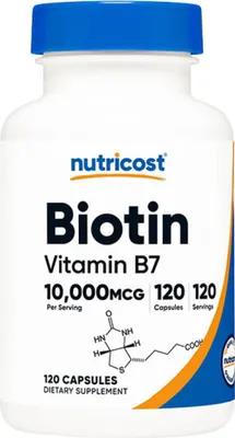 Image de Nutricost | Biotine (vitamine B7) 10 000 µg