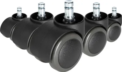 Obrázok produktu pre hjh KOLIESKA PRE KANCELÁRSKE KANCELÁRSKE STOLY 5x ROLO FREE 10mm/50mm náhradné kolieska pre kancelárske stoličky na parkety, laminátové podlahy, dlaždice alebo kamenné podlahy