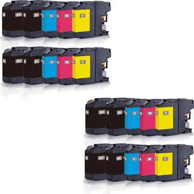 Produktbild von Print-Klex 20x kompatible Tintenpatronen kompatibel mit Bother LC-223 XL LC-225 XL LC-227 XL - Sparpack - Eco Plus Serie - 8x Black 4x Cyan 4x Magenta 4x Yellow