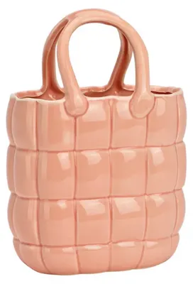 Produktbild von Keramik Vase Handtasche - Dekovase, moderne Tischdekoration, Vase ideal auch als Geschenk