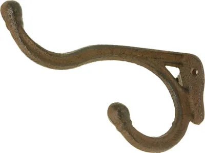 Produktbild von B&S Wandgarderobe Gusseisen Antik Rostlook Haken 16 cm
