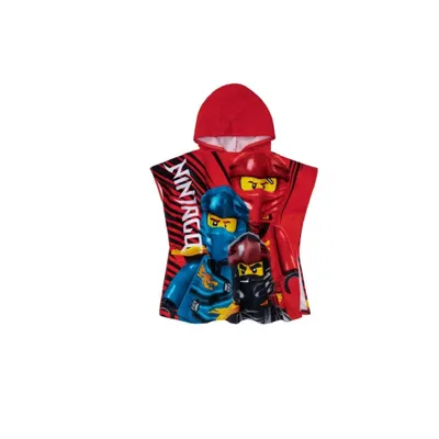 Produktbild von LEGO Kinderponcho Ninjago (rot), 60 x 120 cm
