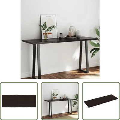 Produktbild von The Living Store Tischplatte 160x60x(2-4) cm Massivholz Behandelt Baumkante