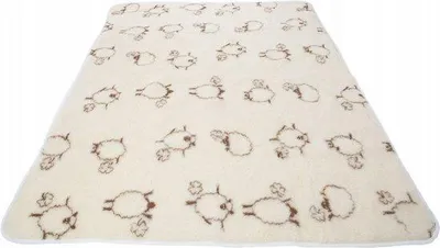Image de Couverture en Laine 100% australienne Unyqoos®, dimensions 160 x 200 cm, poids 480 g/m², e Woolmark, double face, chaude et respirante, couleur écru, lavable, douce au toucher