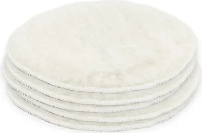 Produktbild von Bituxx 5x 180mm Polier Wollpads mit Klett Weiss MS-16090
