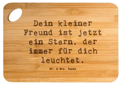 Produktbild von Mr. & Mrs. Panda Brett Spruch Trauerbewältigung Haustierverlust - Transparent - Geschenk, holzschneidebrett, Erinnerungsstücke, schwierige Zeit, Hackbrett, Schneidebrett