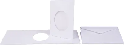 Produktbild von VBS Passepartoutkarten "Oval", 10 Stück, DIN A6, Weiß