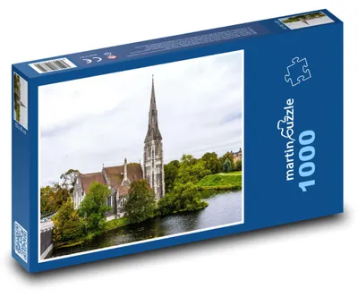 Produktbild von Puzzle 1000 Kirche in Kopenhagen, Dänemark - martinpuzzle