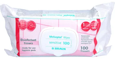 Produktbild von Meliseptol Wipes sensitive gebrauchsfertige Tücher zur Schnelldesinfektion, 100 St. Tücher